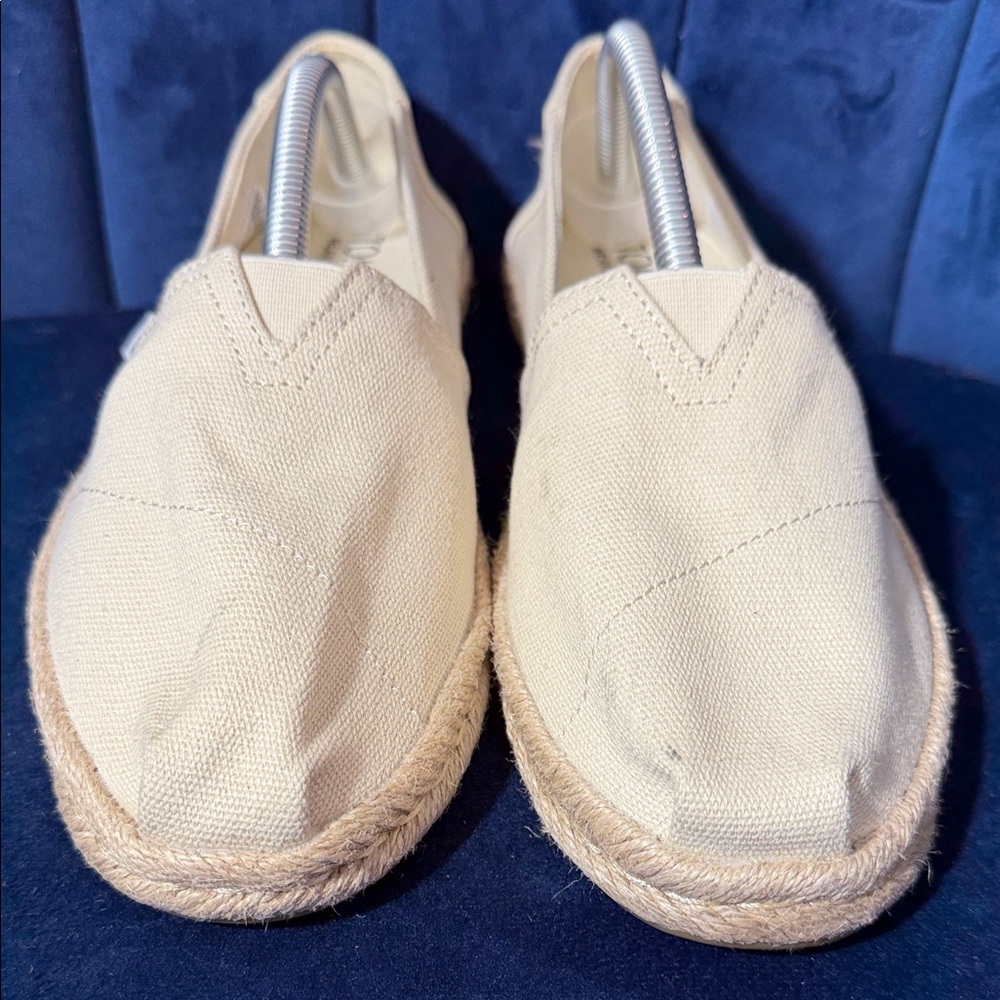 Toms Natural Canvas Women’s Slip-On Shoes Size 6.5 - Picture 3 of 7